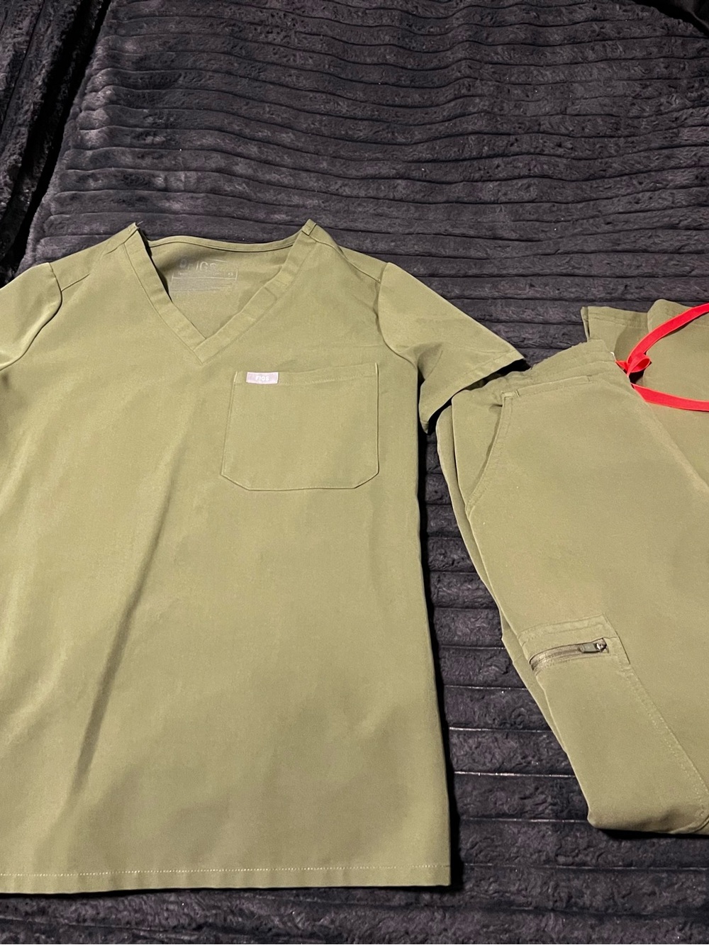 FIGS Olive Green Scrub Set
